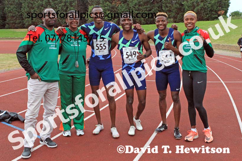 Zambian athletes, 2022 NEGP Monkton 5, Wednesday, July 20th. Photo: David T. Hewitson/Sports for All Pics
